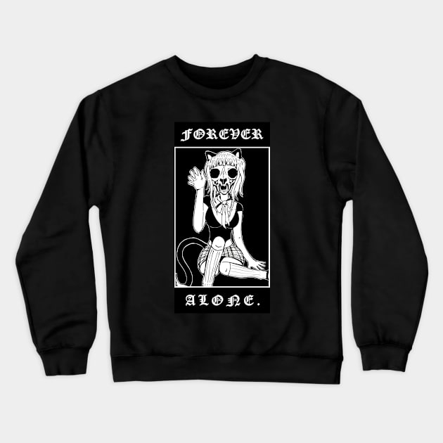 Nekro Catgirl Crewneck Sweatshirt by Vickie Smalls